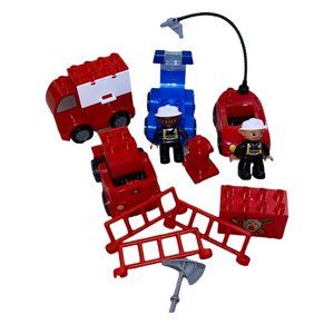Lego Duplo Firetruck & Police Misc. Pieces Building Blocks Set